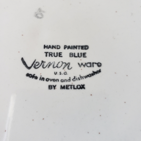 💣 Sale Metlox Vernon Ware Mid Century True Blue Dinner Plates SALE - Picture 2 of 5
